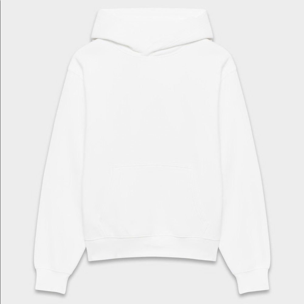 Aritzia white cozy sweat fleece perfect hoodie